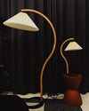 WOMO Pleated Gooseneck Floor Lamp-WM7013 thumbnail