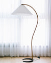 WOMO Pleated Gooseneck Floor Lamp-WM7013 thumbnail