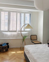 WOMO Pleated Gooseneck Floor Lamp-WM7013 thumbnail