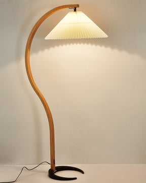 WOMO Pleated Gooseneck Floor Lamp-WM7013