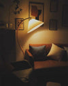 WOMO Pleated Gooseneck Floor Lamp-WM7013 thumbnail
