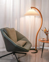 WOMO Pleated Gooseneck Floor Lamp-WM7013 thumbnail