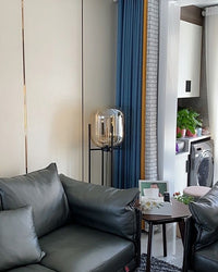 WOMO Smoked Glass Lantern Floor Lamp-WM7015