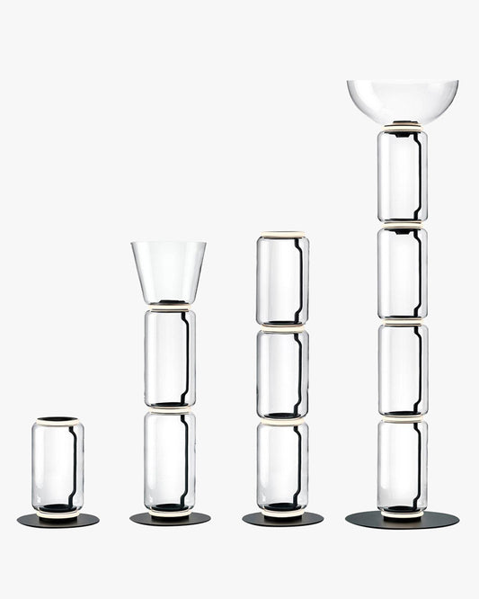 WOMO Glass Column Torchiere Floor Lamp-WM7018