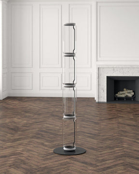 WOMO Glass Column Torchiere Floor Lamp-WM7018