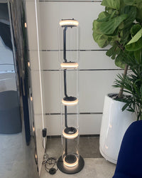 WOMO Glass Column Torchiere Floor Lamp-WM7018