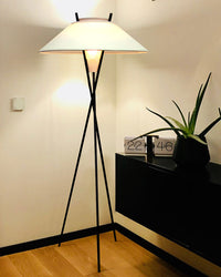 WOMO Japandi Cone Tripod Floor Lamp-WM7019