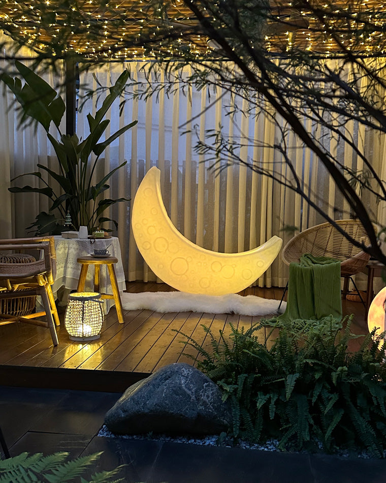 WOMO Crescent Moon Floor Lamp-WM7021