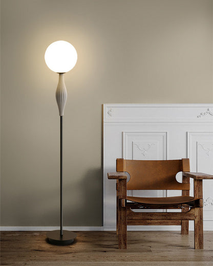 WOMO Glass Globe Floor Lamp-WM7024