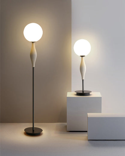 WOMO Glass Globe Floor Lamp-WM7024