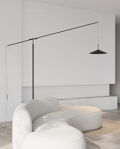 WOMO Cantilever Reading Floor Lamp over the Couch-WM7025