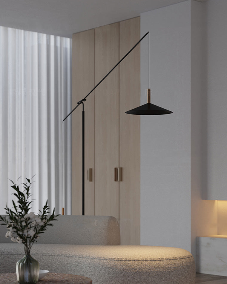 WOMO Cantilever Reading Floor Lamp over the Couch-WM7025