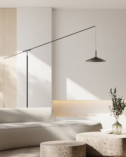 WOMO Cantilever Reading Floor Lamp over the Couch-WM7025