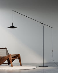 WOMO Cantilever Reading Floor Lamp over the Couch-WM7025
