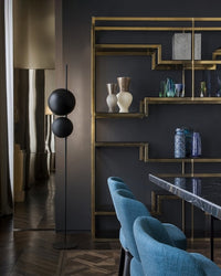 WOMO 2-bulb Semi-Globe Floor Lamp-WM7026