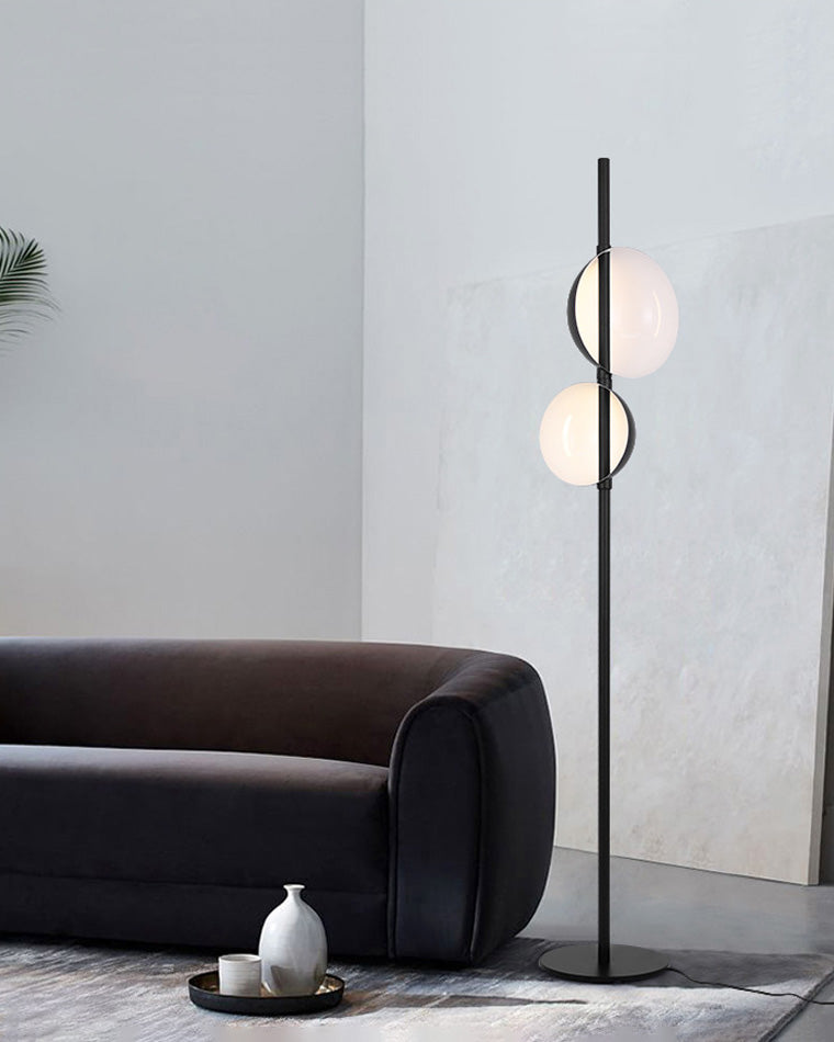 WOMO 2-bulb Semi-Globe Floor Lamp-WM7026