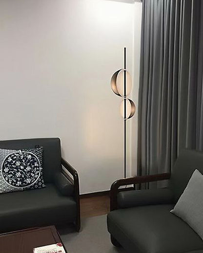 WOMO 2-bulb Semi-Globe Floor Lamp-WM7026