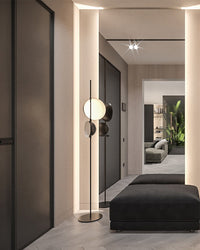 WOMO 2-bulb Semi-Globe Floor Lamp-WM7026
