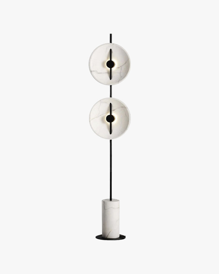 WOMO 2-bulb Marble Floor Lamp-WM7032