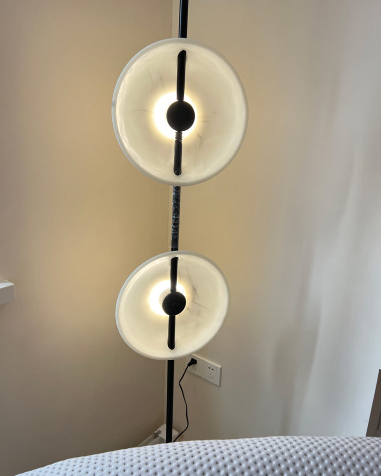 WOMO 2-bulb Marble Floor Lamp-WM7032