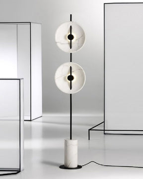 WOMO 2-bulb Marble Floor Lamp-WM7032