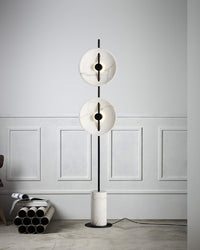 WOMO 2-bulb Marble Floor Lamp-WM7032