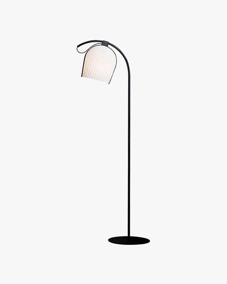 WOMO Pleated Arc Floor Lamp for Reading-WM7033