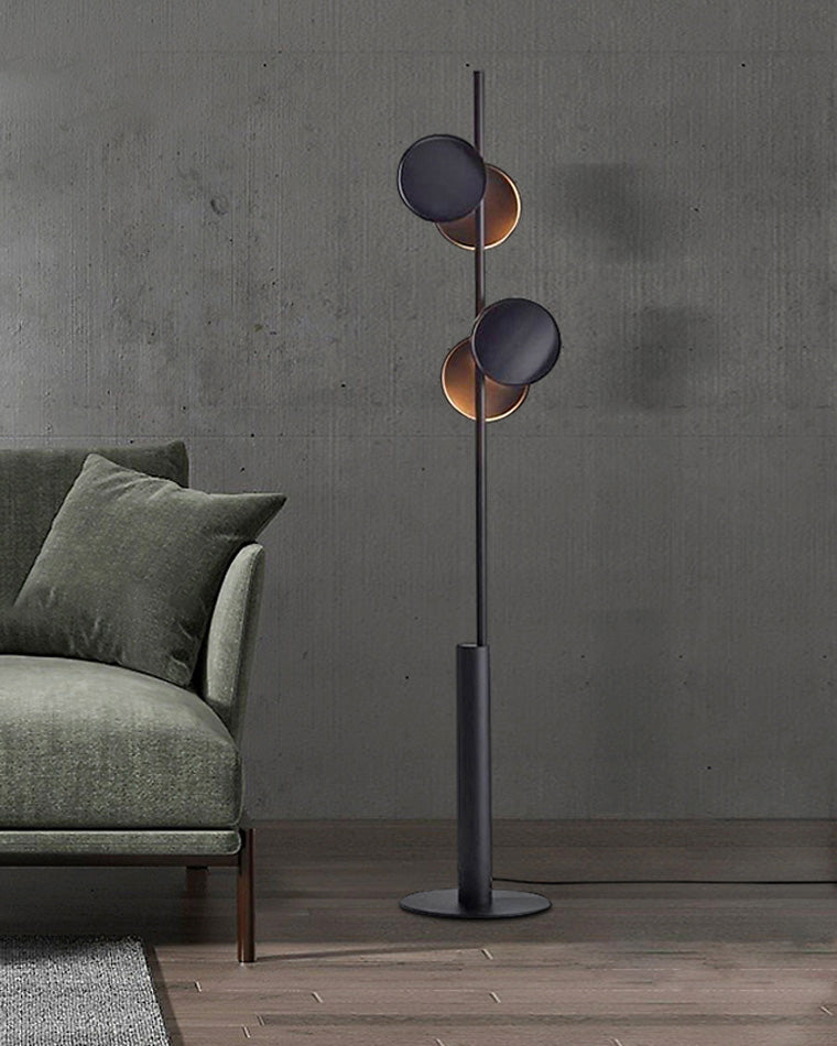 WOMO Black Pole Floor Lamp-WM7037