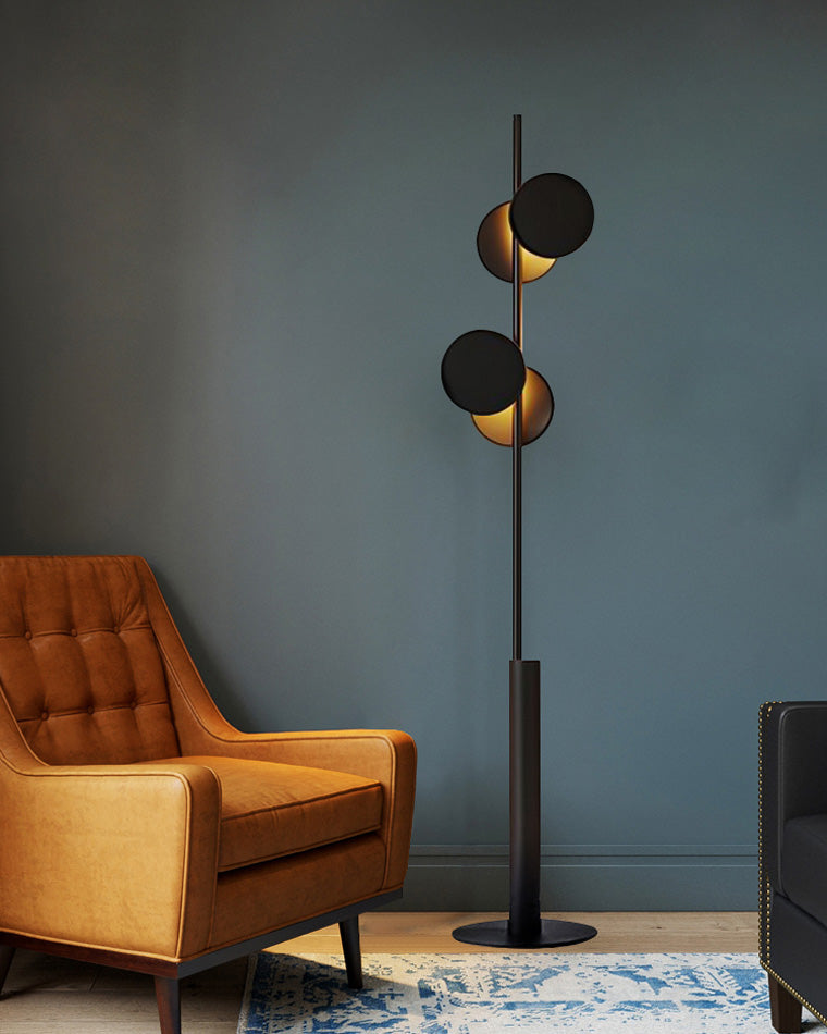 WOMO Black Pole Floor Lamp-WM7037