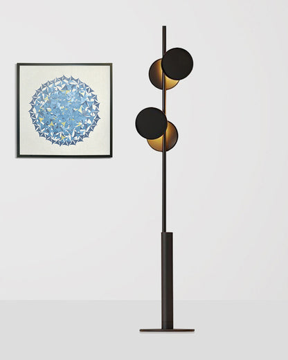 WOMO Black Pole Floor Lamp-WM7037