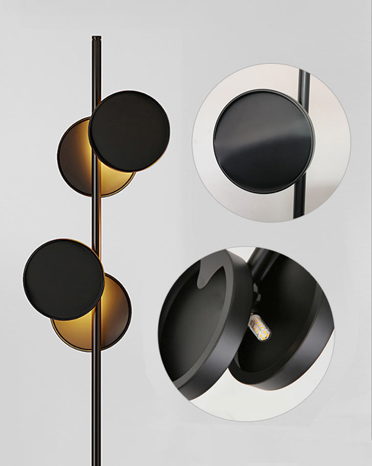 WOMO Black Pole Floor Lamp-WM7037