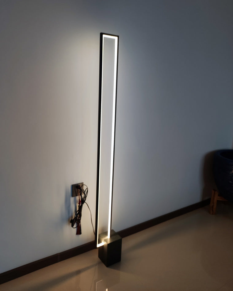 WOMO Rectangular LED Marble Floor Lamp-WM7039