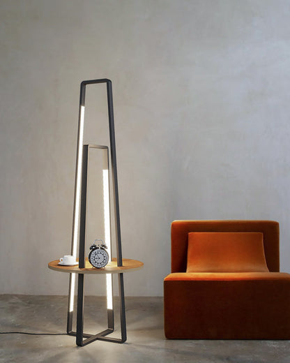 WOMO Tower Floor Lamp with Shelf-WM7048