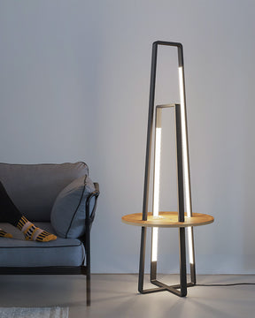 WOMO Tower Floor Lamp with Shelf-WM7048