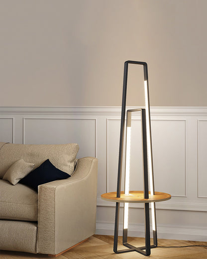 WOMO Tower Floor Lamp with Shelf-WM7048