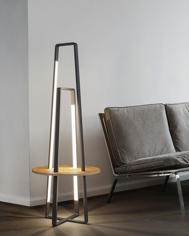 WOMO Tower Floor Lamp with Shelf-WM7048