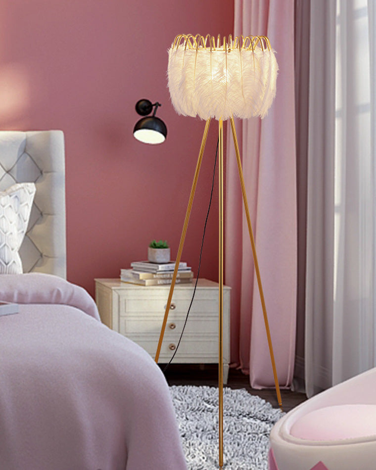 WOMO Tripod Feather Floor Lamp-WM7051