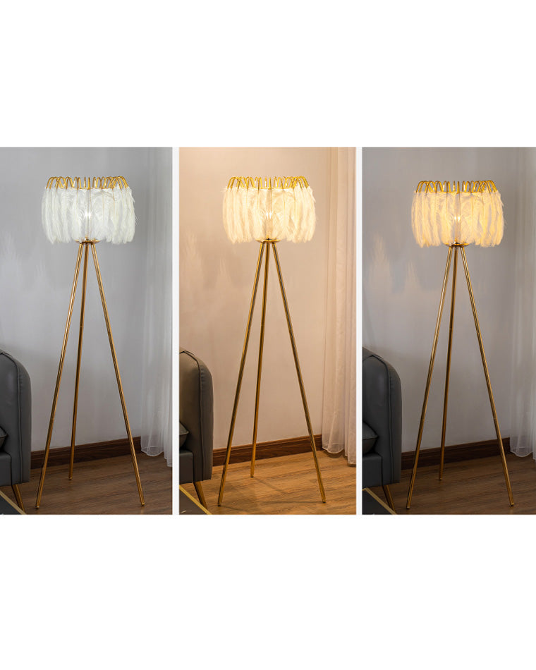 WOMO Tripod Feather Floor Lamp-WM7051