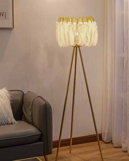 WOMO Tripod Feather Floor Lamp-WM7051