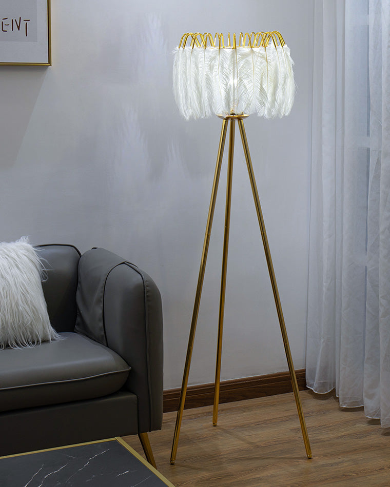 WOMO Tripod Feather Floor Lamp-WM7051