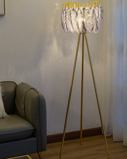 WOMO Tripod Feather Floor Lamp-WM7051