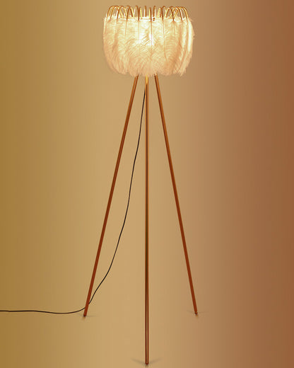 WOMO Tripod Feather Floor Lamp-WM7051