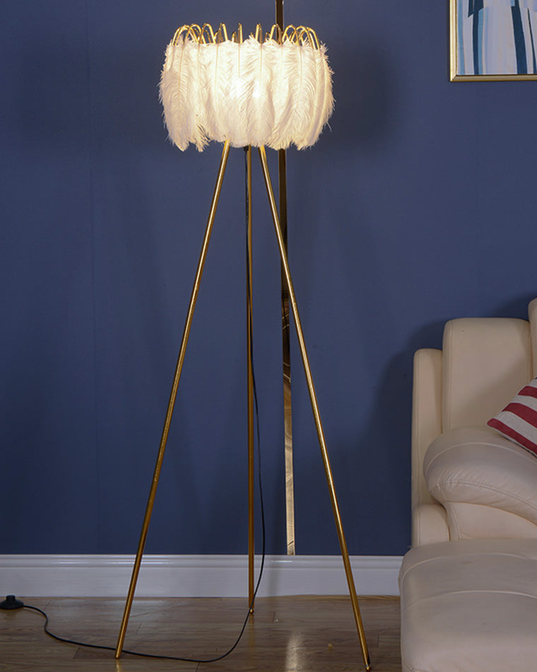 WOMO Tripod Feather Floor Lamp-WM7051