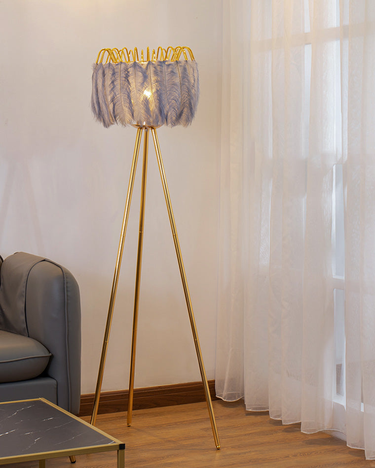 WOMO Tripod Feather Floor Lamp-WM7051