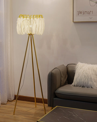 WOMO Tripod Feather Floor Lamp-WM7051