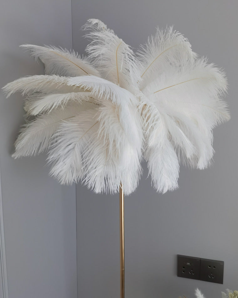 WOMO Feather Palm Tree Floor Lamp with Tray-WM7052