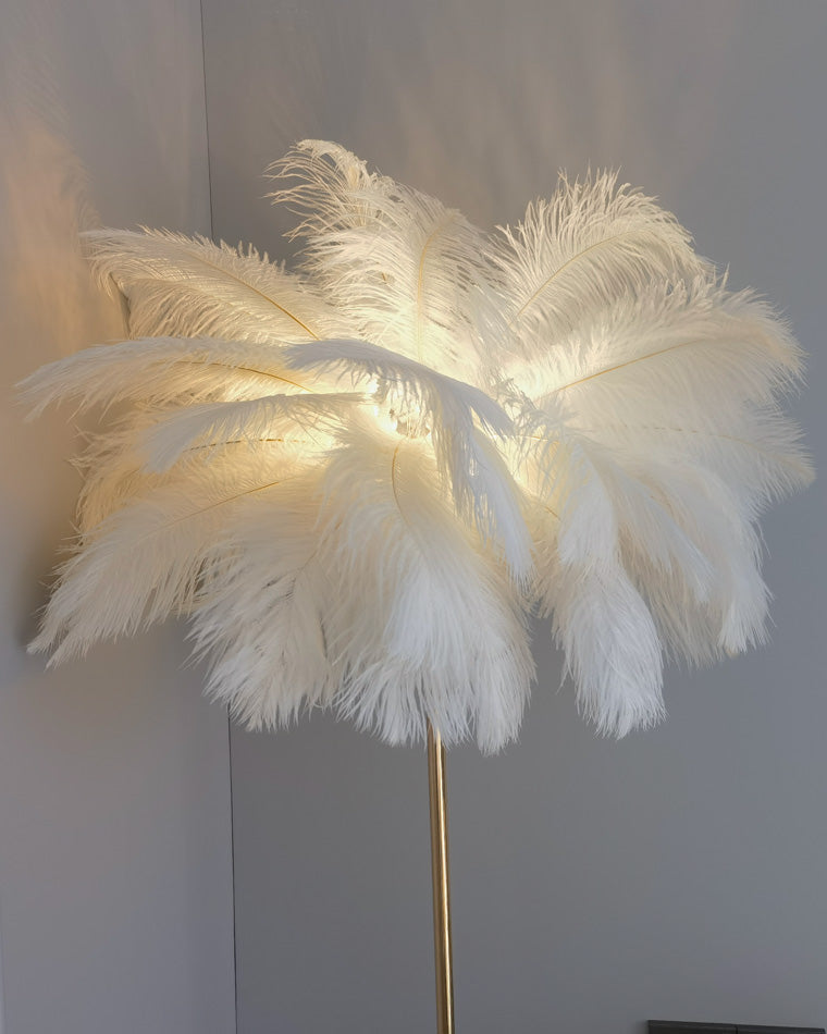 WOMO Feather Palm Tree Floor Lamp with Tray-WM7052