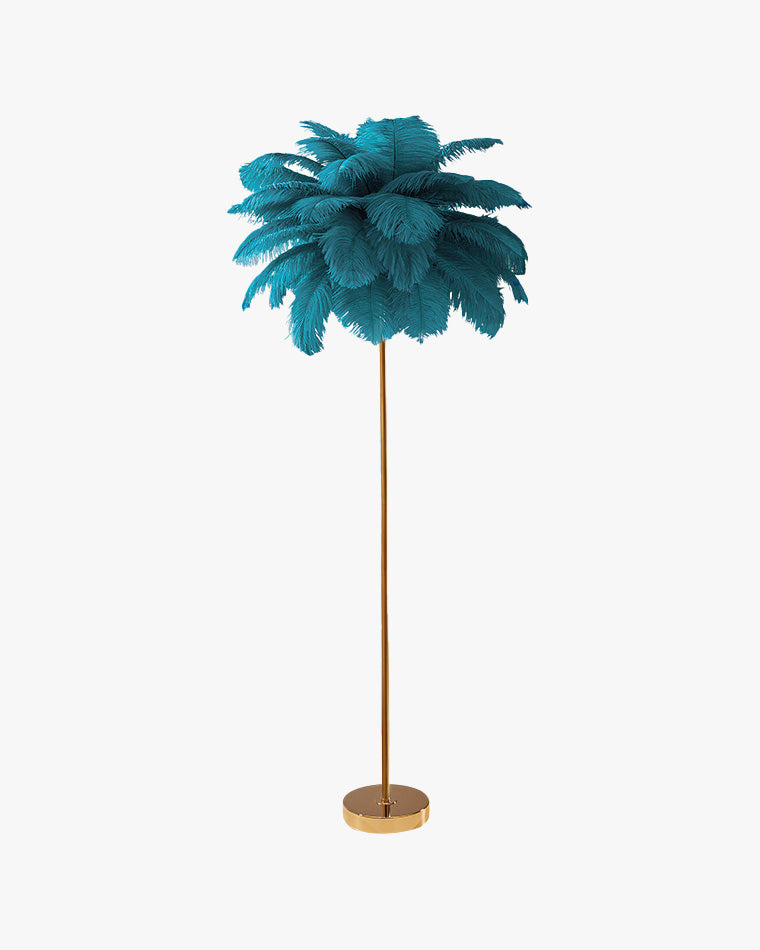 WOMO Feather Palm Tree Floor Lamp with Tray-WM7052