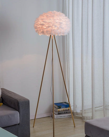 WOMO Feather Tripod Floor Lamp-WM7053