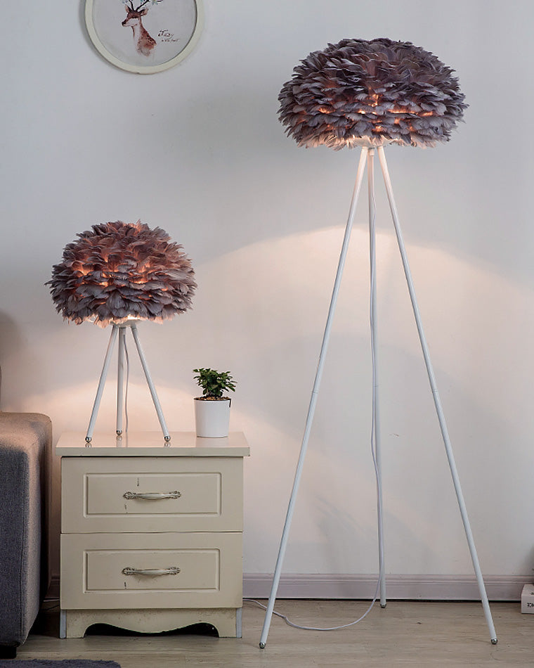 WOMO Feather Tripod Floor Lamp-WM7053